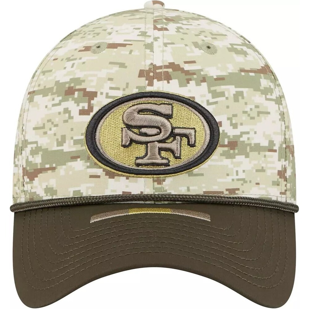 New Era San Fransisco 49ers 39THIRTY Salute To Service Camo Stretch Fit Hat L/XL - Picture 3 of 7